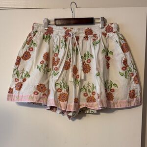 Old Navy White Floral High Waist Shorts
